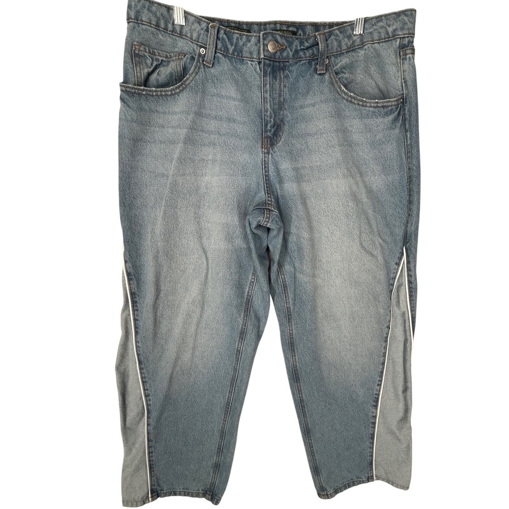 Wild Fable Mid 90's Rise Relaxed Straight Jeans Leg Accent Color Women's Size 12